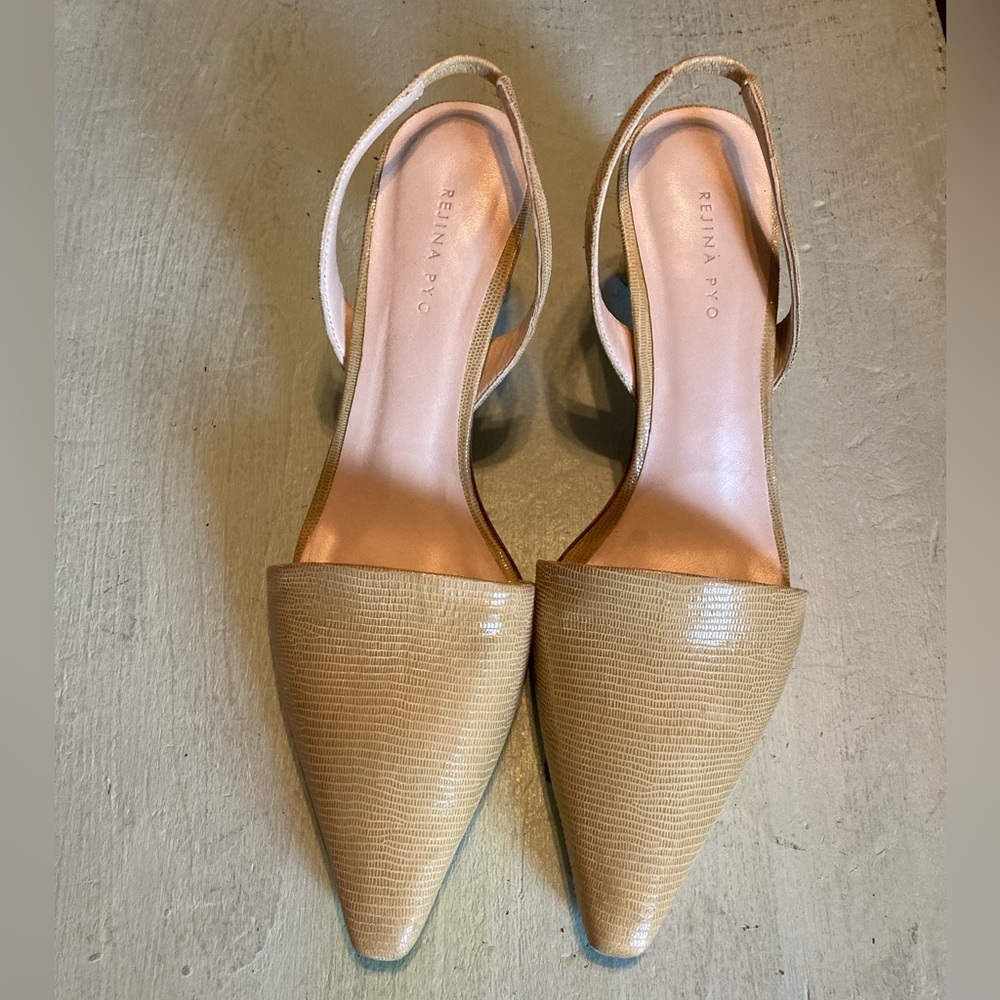 Rejina Pyo Conie Women’s Leather Slingback Heels size 38